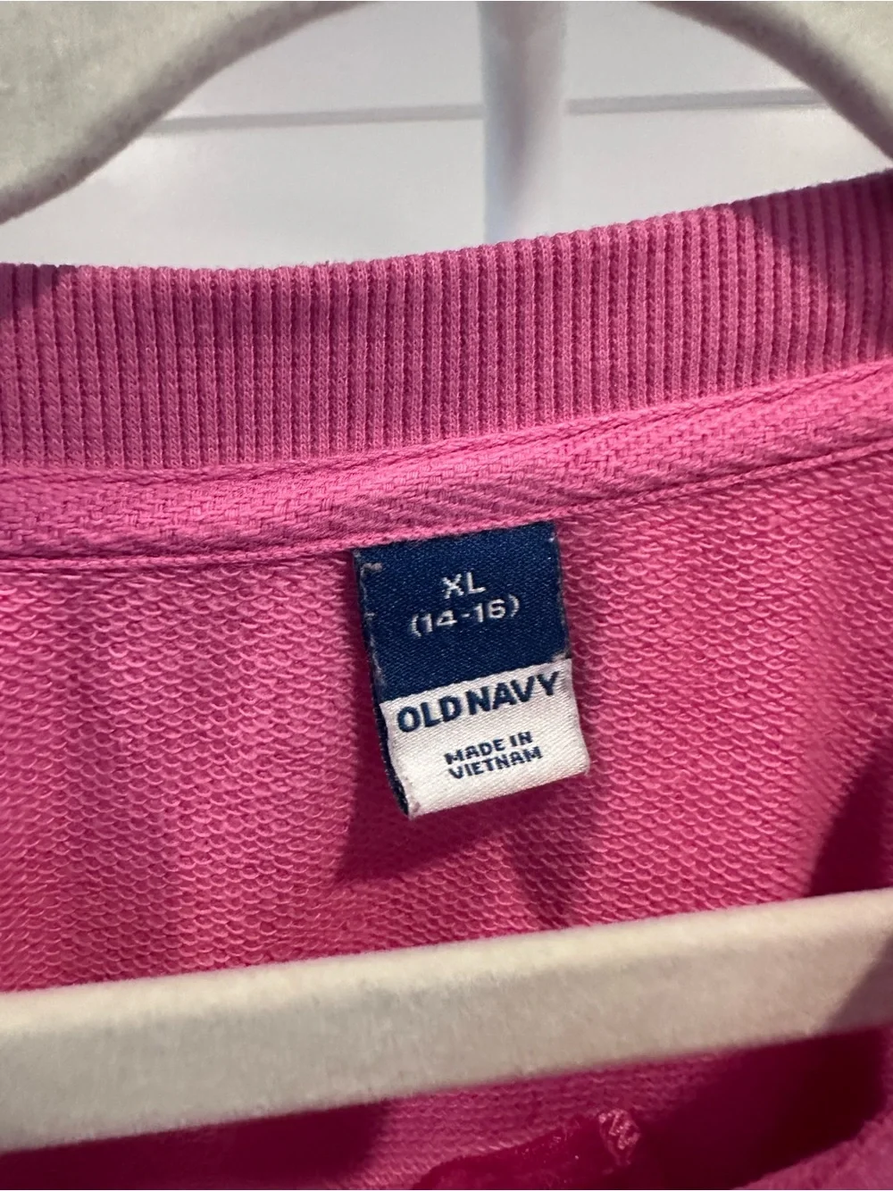 Old Navy Pink Crewneck Sweatshirt with Heart Cutout